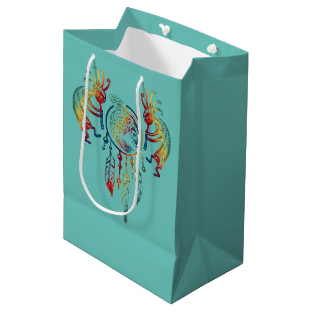 Sac Cadeau Moyen Amérindien Kokopelli Whale Dreamcatcher 1 (Devant Angle)