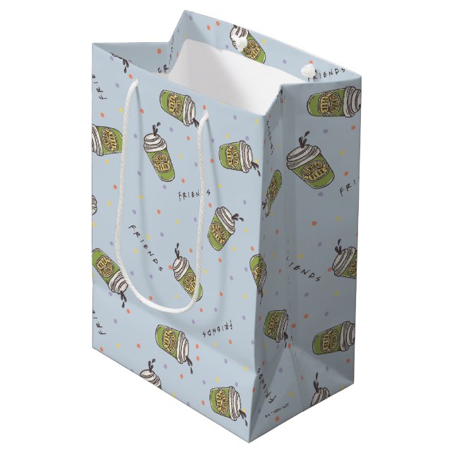 Sac Cadeau Moyen AMIS™ | Polka Dot Central Perk Motif (Devant Angle)