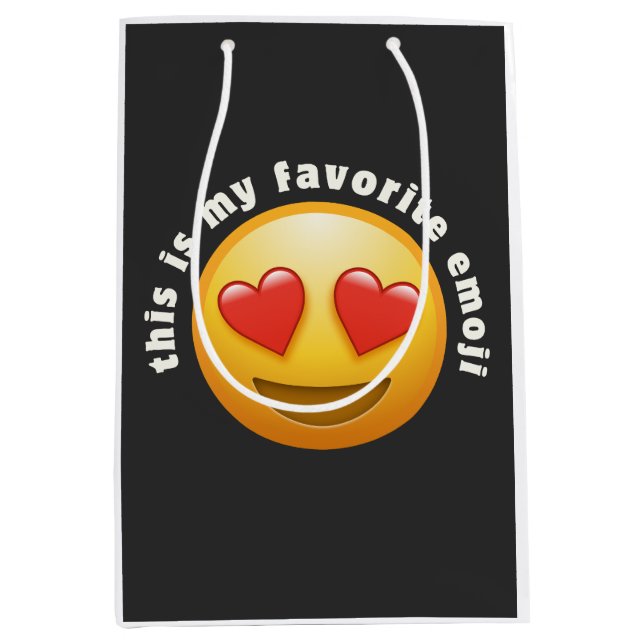 Sac Cadeau Moyen Amour - émoji frappé (Devant)