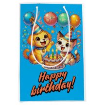 Amusants & mignonette Anniversaire Puppy & Kitten 