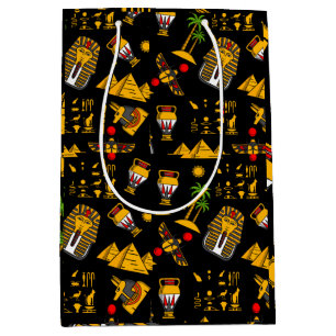 Sac Cadeau Moyen Ancien Motif égyptien Hiéroglyphique Arrière - pla