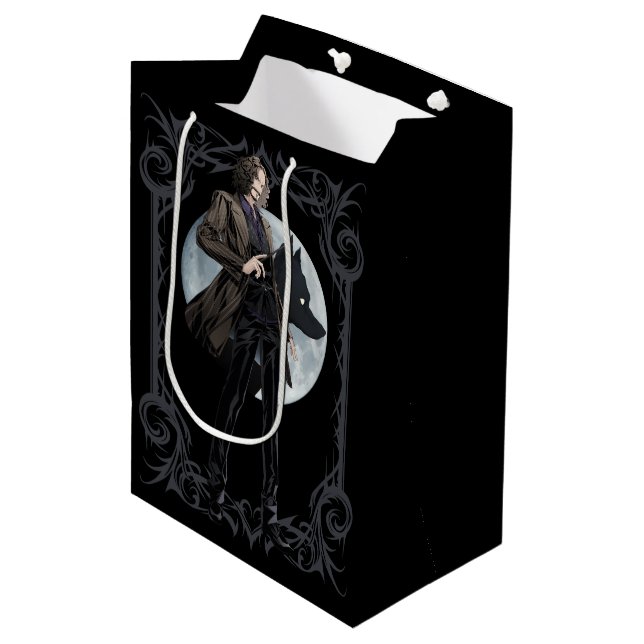 Sac Cadeau Moyen Animagus noir Anime Sirius (Devant Angle)