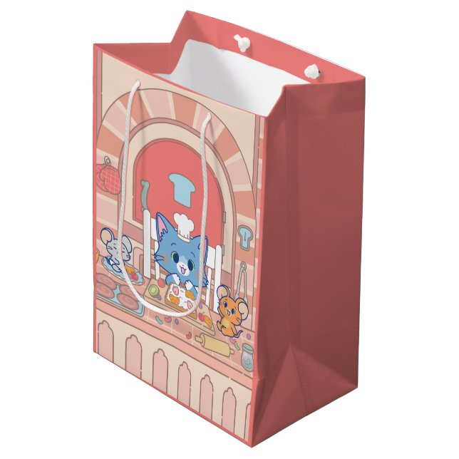 Sac Cadeau Moyen Anime Tom, Jerry et boulangerie Tuffy (Devant Angle)