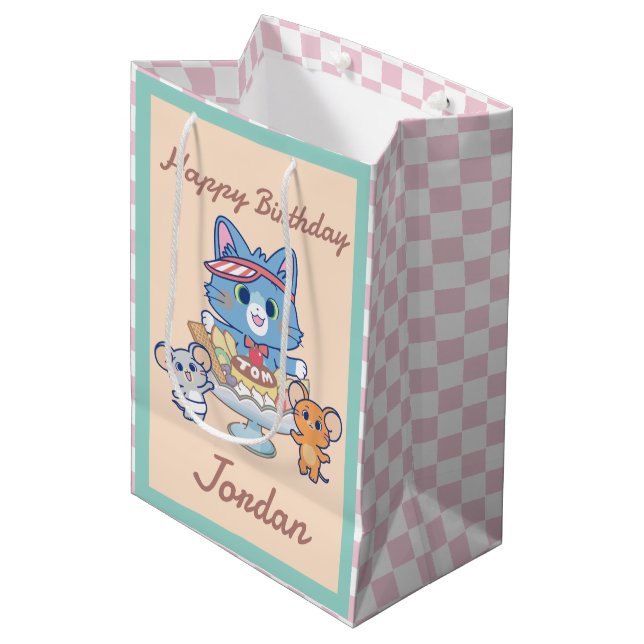 Sac Cadeau Moyen Anime Tom, Jerry et Tuffy Dessert Parlor (Devant Angle)