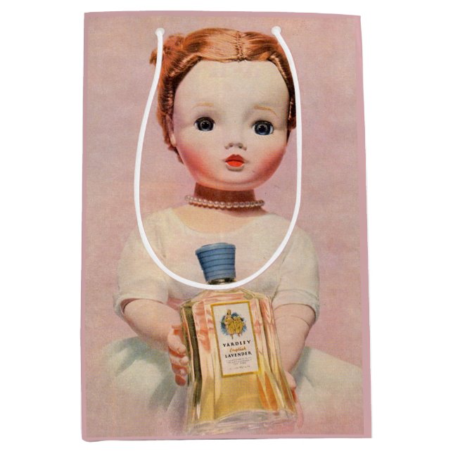 Sac Cadeau Moyen Années 1950 Yardley et Madame Alexander doll (Devant)