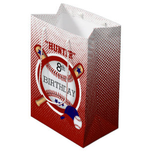 Sac Cadeau Moyen Anniversaire de joueur de baseball d'étoile -