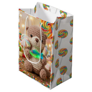 Sac Cadeau Moyen Anniversaire de loutre mignonne et poisson gummi