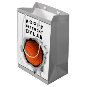Sac Cadeau Moyen Anniversaire du basket-ball personnalisé