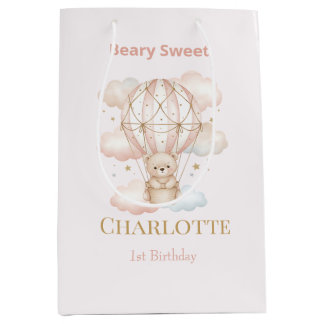 Sac Cadeau Moyen Anniversaire Montgolfière Beary Sweet