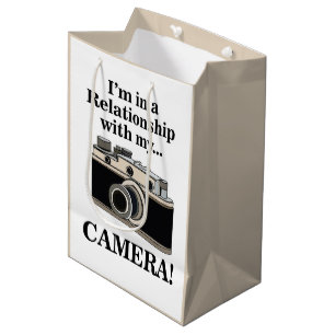 Sac Cadeau Moyen Anniversaire Photographe Drôle Appareil Photo Vint