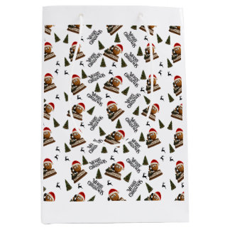 Sac Cadeau Moyen Antique Nut Christmas Wrapping Paper
