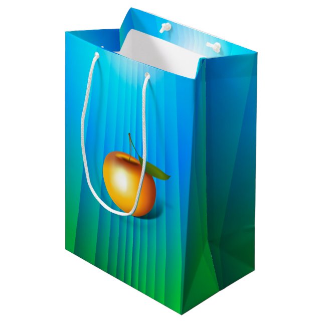 Sac Cadeau Moyen Apple 3-d (Devant Angle)