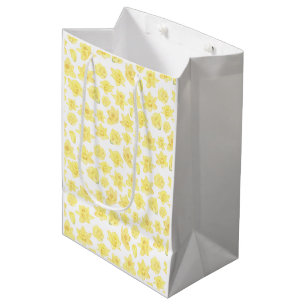 Sac Cadeau Moyen Aquarelle Daffodique Floral Moyen Cadeau