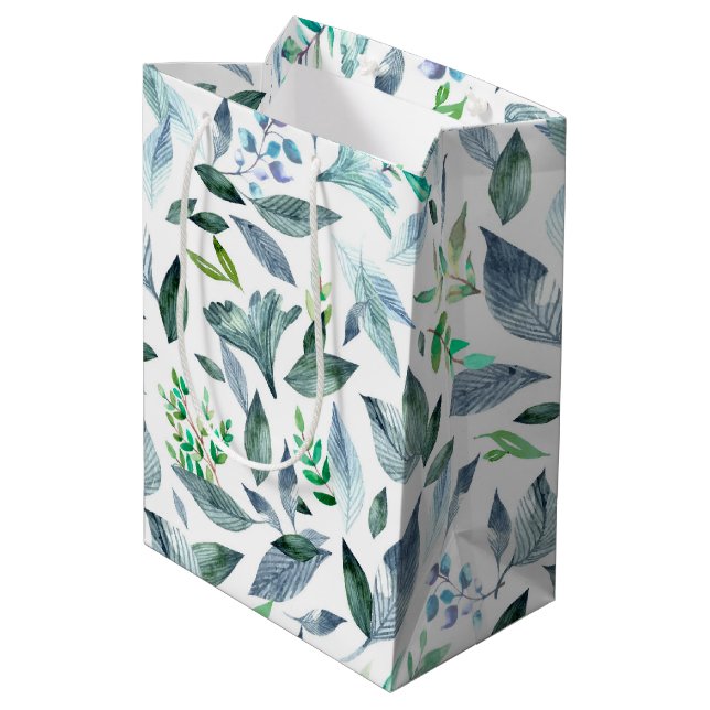 Sac Cadeau Moyen Aquarelle tombée feuille 11 (Dos Angle)