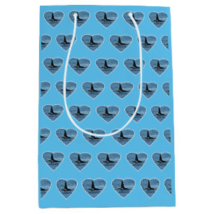 Sac Cadeau Moyen Aquarius Orque Baleine Tueuse Ciel Bleu Personnali