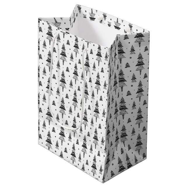 Sac Cadeau Moyen Arbre de Noël (Devant Angle)