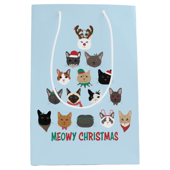Sac Cadeau Moyen Arbre de Noël (Devant)