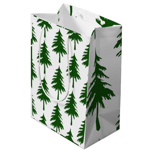 Sac Cadeau Moyen Arbre de Noël vert (Dos Angle)