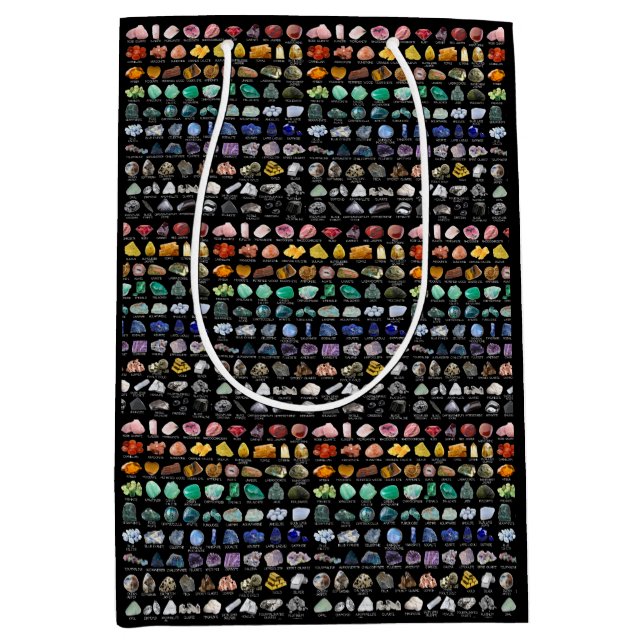 Sac Cadeau Moyen Arc en ciel Roches Crystal Collection Chart (Devant)