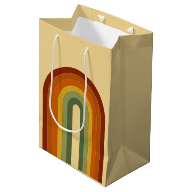 Sac Cadeau Moyen Arc-en-ciel Super en couche muet (Devant Angle)