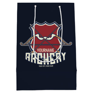 Sac Cadeau Moyen Arc personnalisé NOM Sports de tir à l'arc Recurve