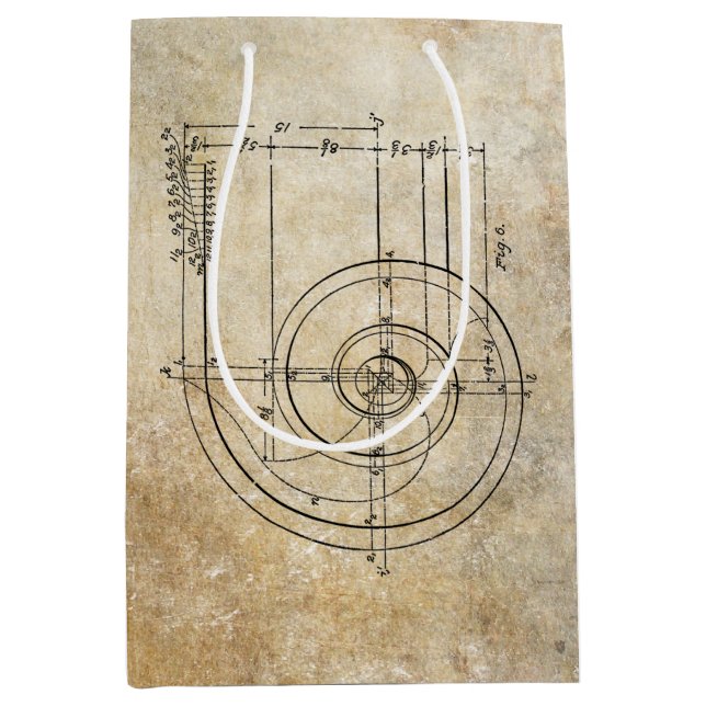 Sac Cadeau Moyen Architecture de colonne de défilement (Devant)