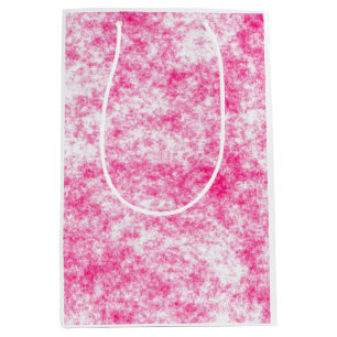 Sac Cadeau Moyen Arrière - plan de texture de taches rose et blanc
