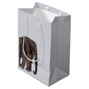 Sac Cadeau Moyen Art animal éléphant