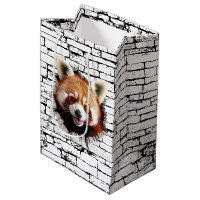 Art de mur brisé de Panda roux 3D – Safari réalist