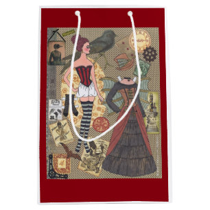 Sac Cadeau Moyen Art de papier fantaisie de poupée de Steampunk pa