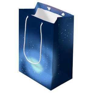 Sac Cadeau Moyen Astronaut dans l'espace Galaxie Thème Anniversaire