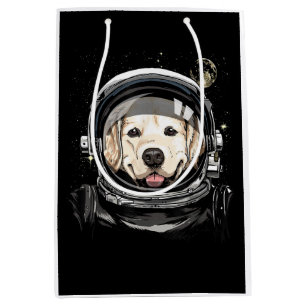 Sac Cadeau Moyen Astronaute De L'Espace Golden Retriever Lover Pet 
