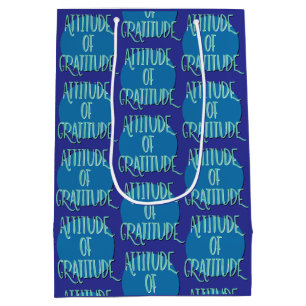 Sac Cadeau Moyen Attitude Du Slogan De Récupération De Gratitude