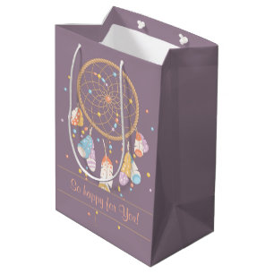 Sac Cadeau Moyen Attrape-rêves Tribal Boho Future Maman Violet