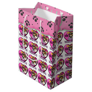 Sac Cadeau Moyen Australian Shepherd Dog Valentine's Day