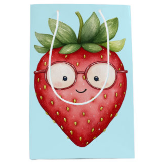 Sac Cadeau Moyen Autocollant Smart Strawberry