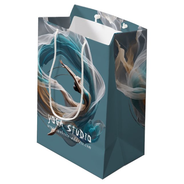 Sac Cadeau Moyen Avion Air Yoga Instructeur Pilates Fitness (Dos Angle)