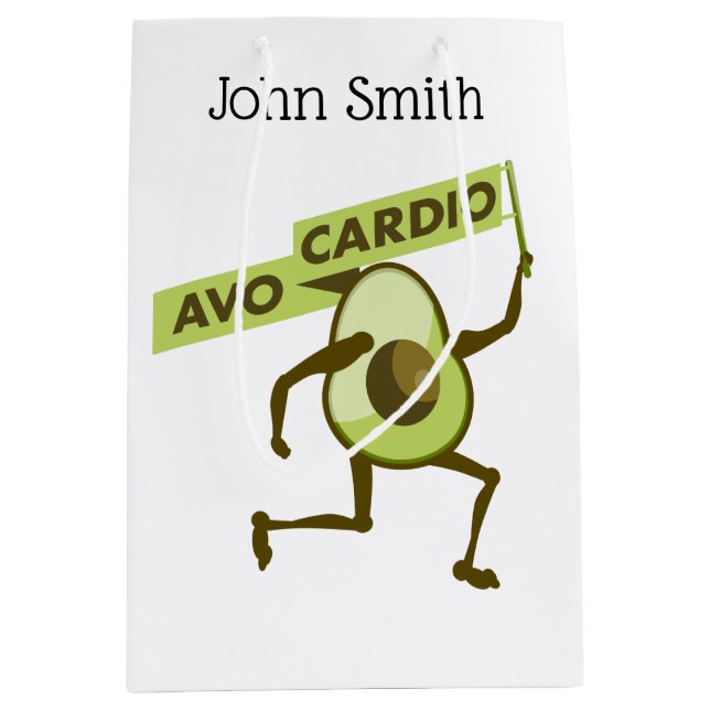 Sac Cadeau Moyen Avo cardio drôle avocat (Devant)
