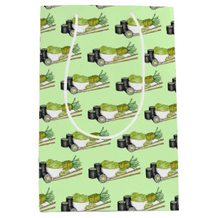 Sac Cadeau Moyen Avocado Rolls Wasabi Sushi Dîner Japonais