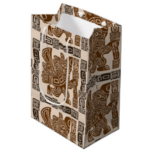 Sac Cadeau Moyen Aztec Eagle Guerrier Tribal Art antique