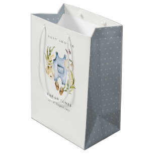 Sac Cadeau Moyen Baby shower de Vêtements pour garçon en feuillage 