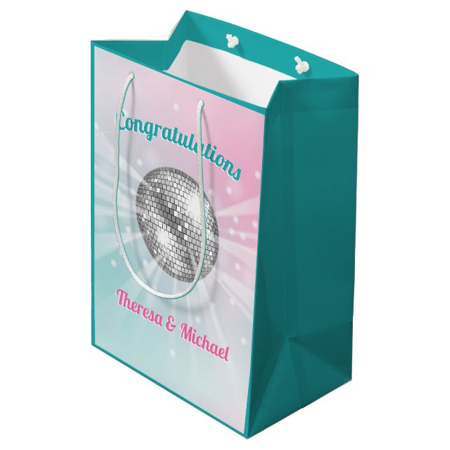 Sac Cadeau Moyen Baby shower Disco Ball Super (Dos Angle)