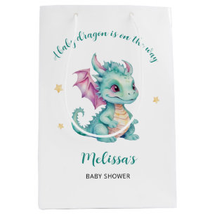 Sac Cadeau Moyen Baby shower Dragon mou