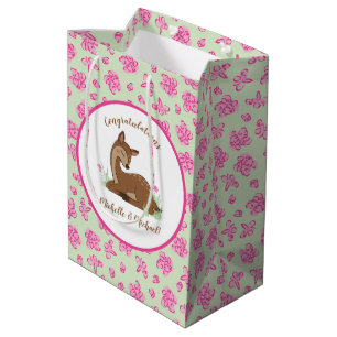 Sac Cadeau Moyen Baby shower du cerf Animaux des bois