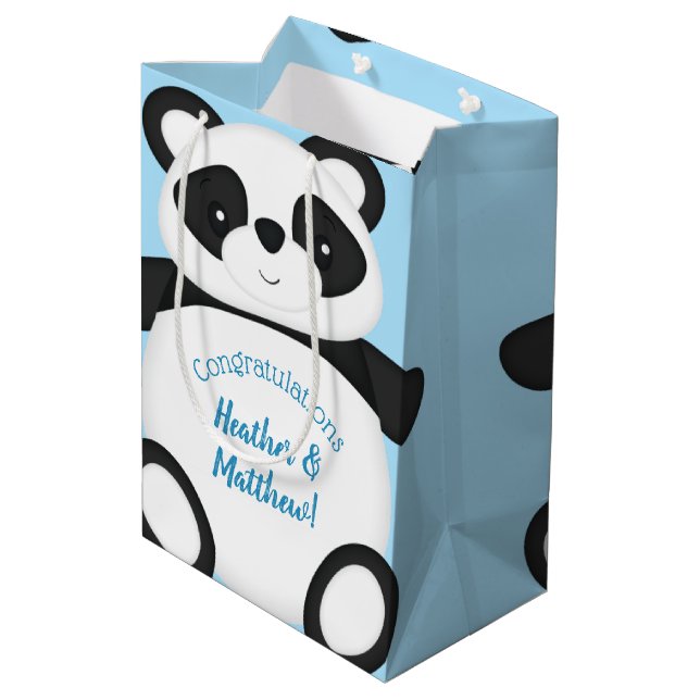 Sac Cadeau Moyen Baby shower Panda Bear (Dos Angle)