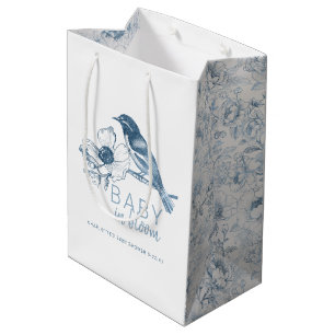 Sac Cadeau Moyen Baby shower pour garçons Blue Spring