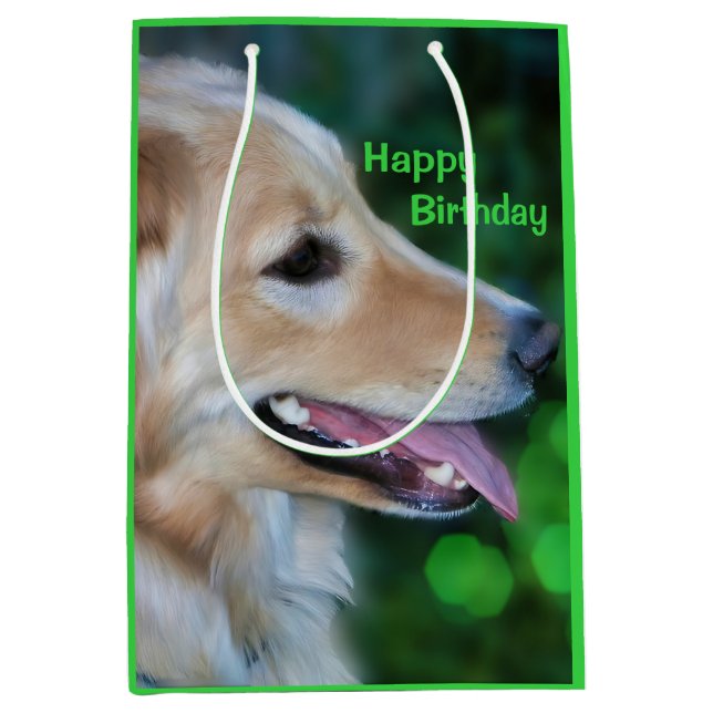 Sac Cadeau Moyen Bac cadeau Golden Retriever (Devant)