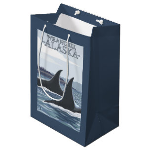 Sac Cadeau Moyen Baleines #1 - Wrangell, Alaska d'orque