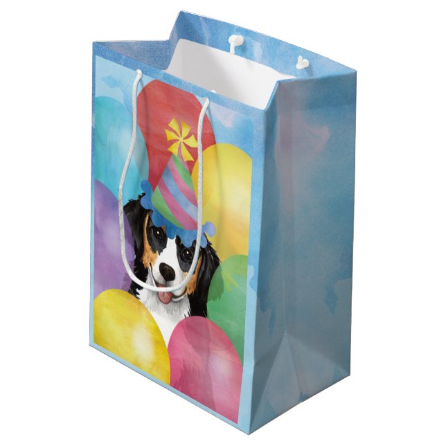 Sac Cadeau Moyen Ballons d'anniversaire Berner Sac-cadeau moyen (Dos Angle)