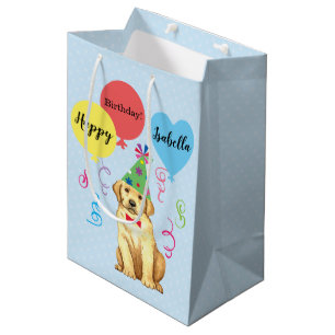 Sac Cadeau Moyen Ballons de fête d'anniversaire Laboratoire jaune